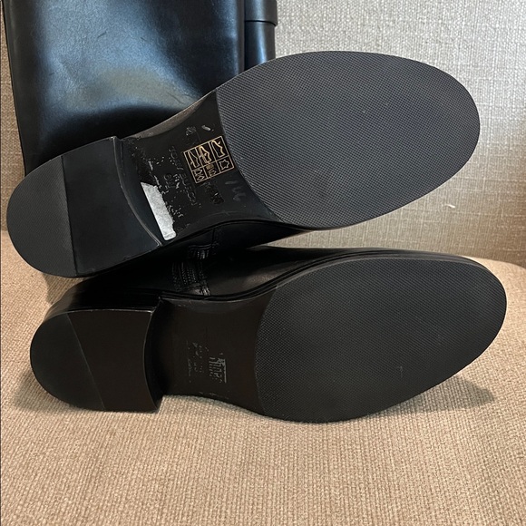 NEW Tory Burch Everly Strap Black Leather Riding Boots Size 6 Wide - Picture 9 of 10